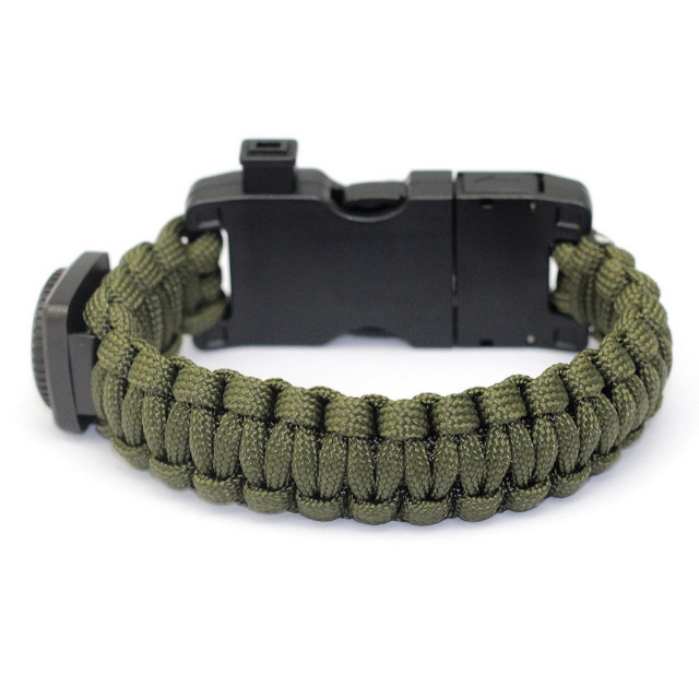 Survival Bracelet Paracord LED SOS Wristband Emergency Unisex (ESG18272)
