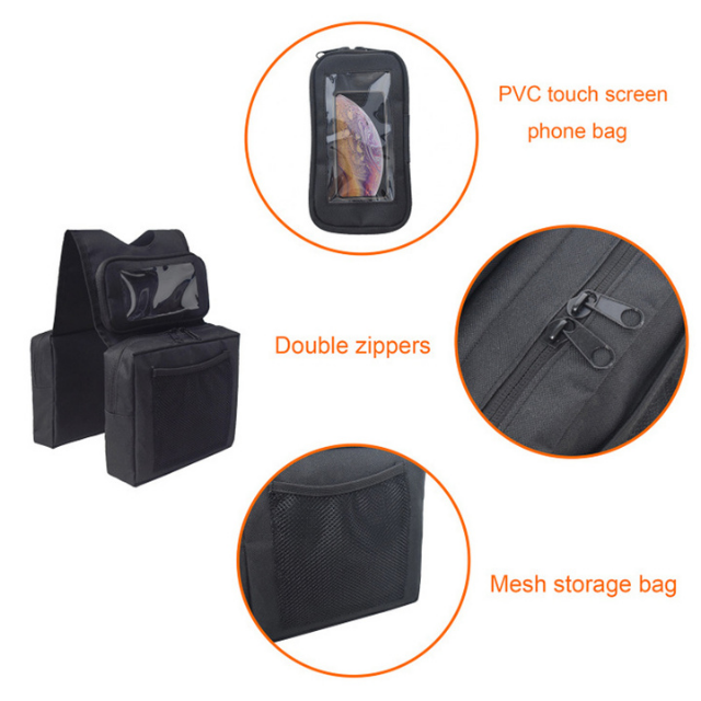 Motorcycle Waterproof Saddle Bag With Insulated Cup Holder (ESG13184)