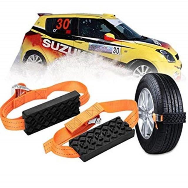Outdoor Anti-Skid Autocross 2PCS Car Universal Tire Belt Snow Chains (ESG13105)