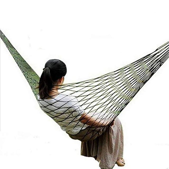 Comfortable Hanging Nylon Mesh Rope Hammock Sleeping Hanging Bed (ESG12920)