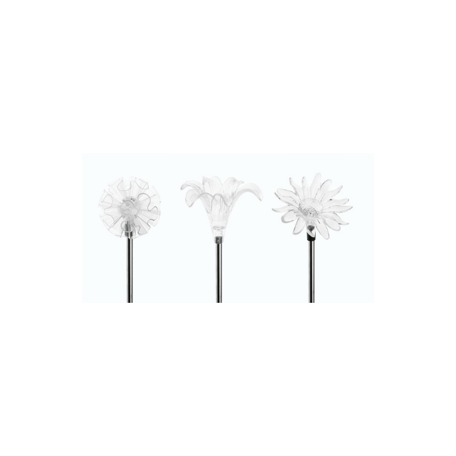 Set of 3 Solar Stake Lights, Flower Figurines LED (ESG12024)