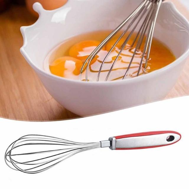 Stainless Steel Manual Hand Mixer Wire Whisk Silicone Non-Slip Handle (ESG12091)