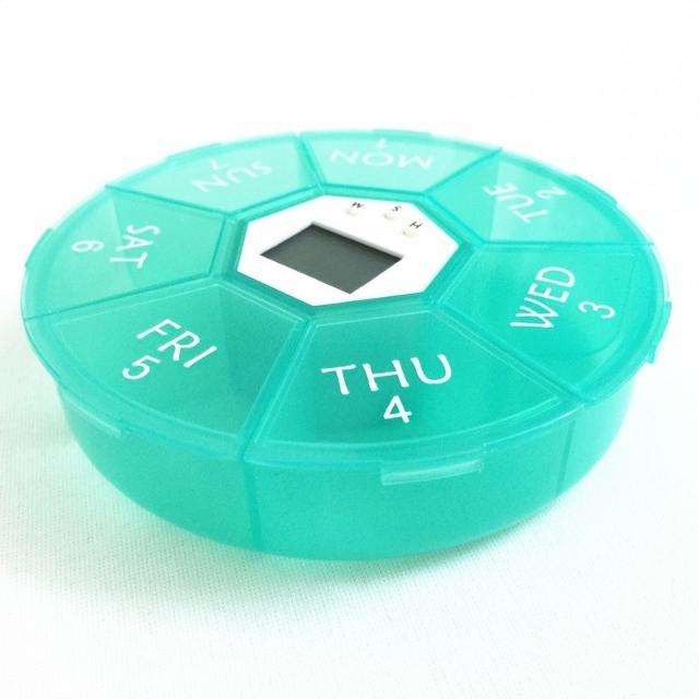 7 Days Circular Reminder Pill Box Electronics Pill Box Alarm Clock (ESG10056-1)