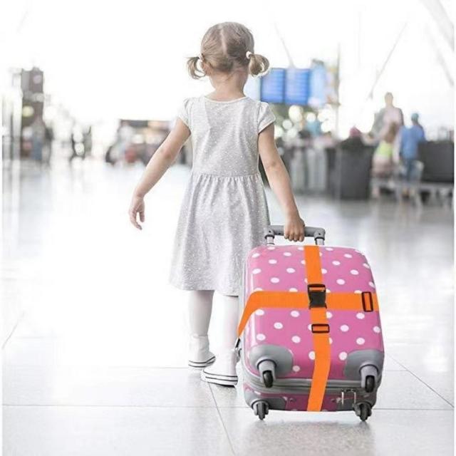 Fixed Buckle Adjustable Suitcase Belt Luggage Strap Name Tag (ESG14581)