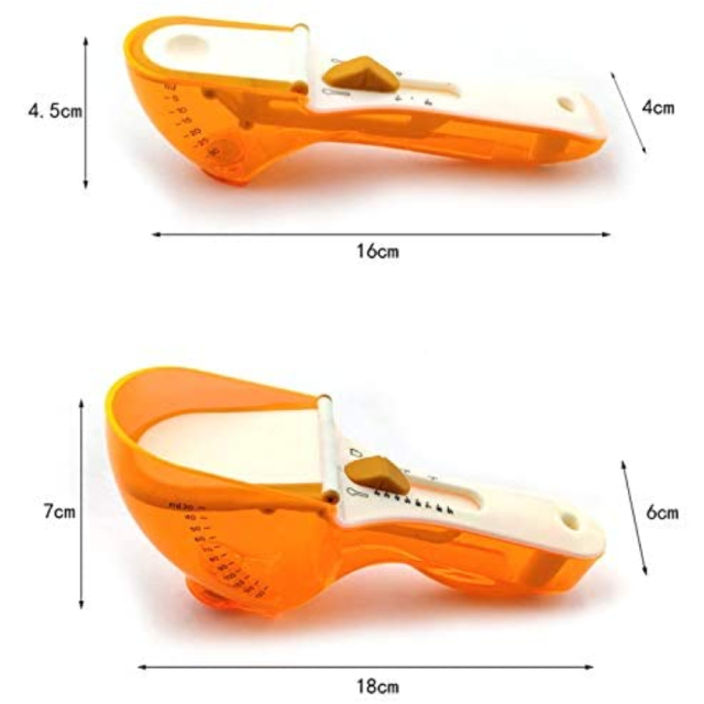 5ml-30ml Adjustable Measuring Scoop Dry and Liquid Spoon with Magnetic Snaps (ESG12083)