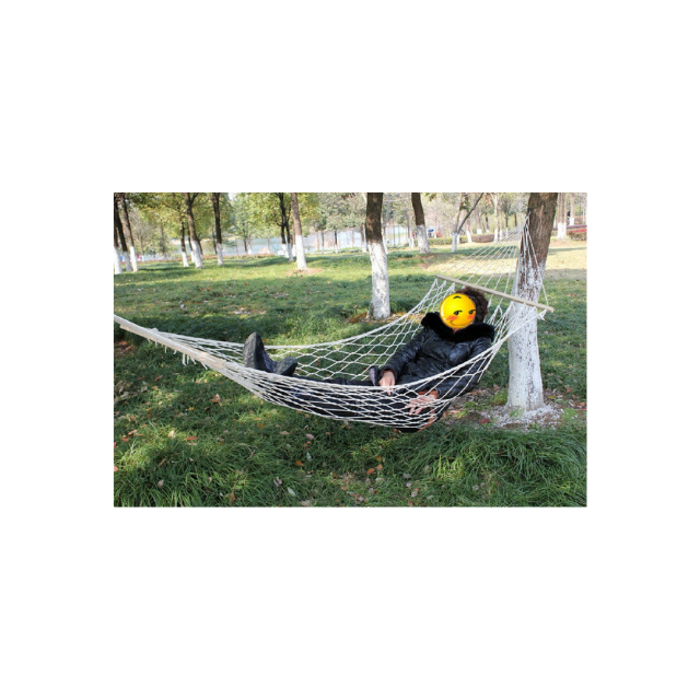 Hammock Single Net Hammocks with a Strong Tree Straps and Spreader Bars Large Cotton Rope (ESG16929)