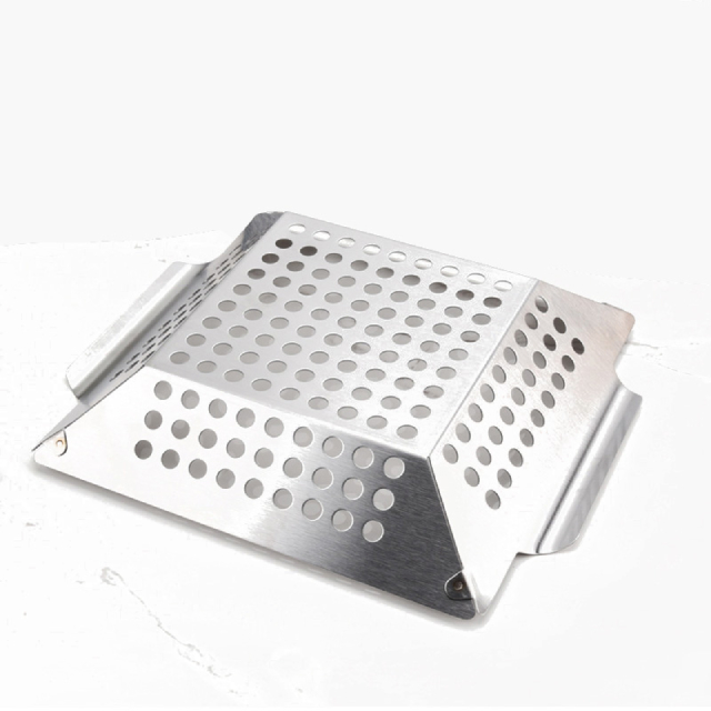 Stainless Steel Grill BBQ Vegetable Grilling Basket Tray (ESG15738)
