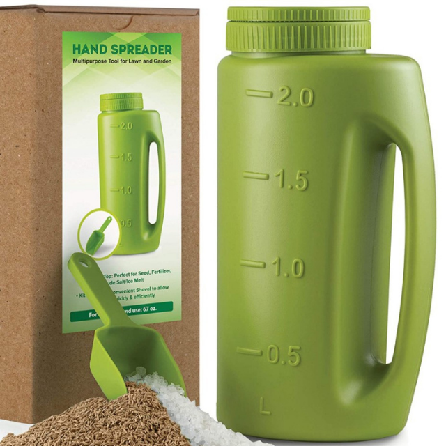 Fertilizer Seed Salt Seed Shaker Garden Spreader Tool Portable 2L Fertilizer Bottle with Shovel (ESG15802)