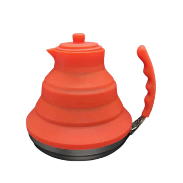 Collapsible Tea Coffee Pot Camping Outdoor Lightweight Silicone Kettle (ESG18382)