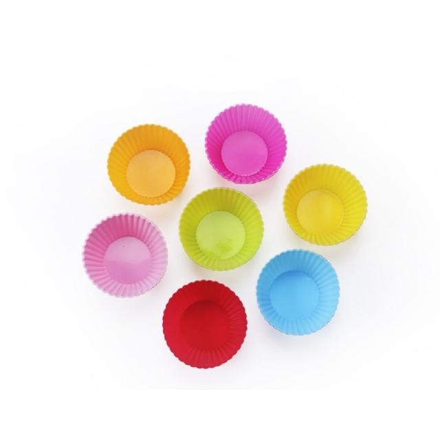 Reusable Heat Resistant Nonstick Silicone Cupcake Molds Shaped Baking Liners (ESG14405)