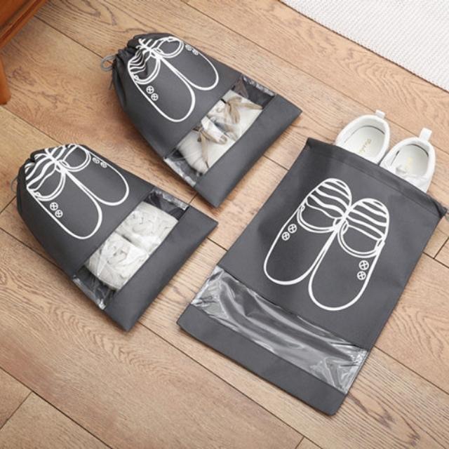 Drawstring Durable Dust-Proof Travel Shoe Storage Bag (ESG10937)