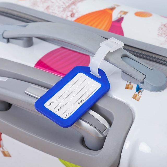 Holder Luggage Tag Plastic Colorful ID Clip Badge (ESG11734)