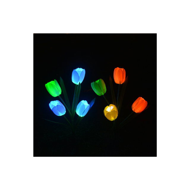 LED Tulip Flower Stake Light Solar Energy Rechargeable (ESG16583)