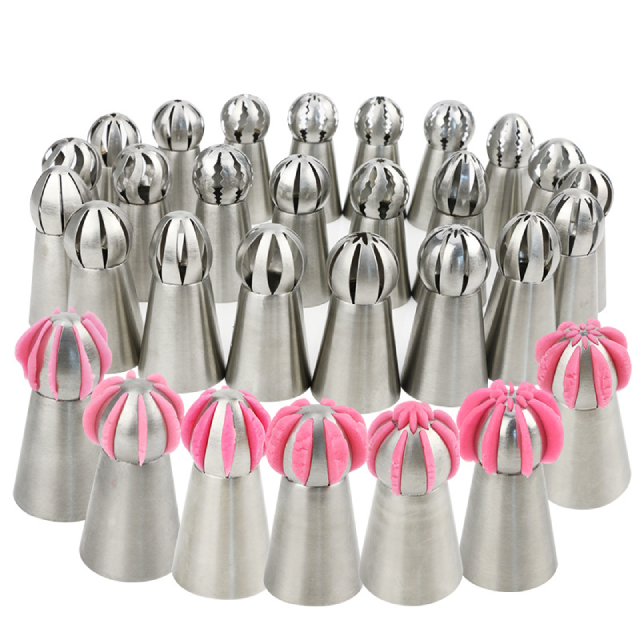 23PCS Russian Confectioners Piping Tips Cream Icing Cake/Cupcake Decorating Tools (ESG11895)