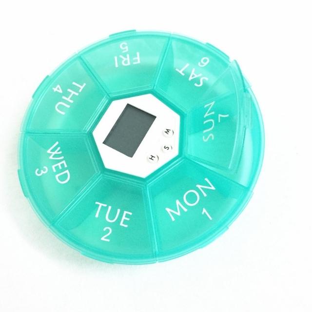 7 Days Circular Reminder Pill Box Electronics Pill Box Alarm Clock (ESG10056-1)