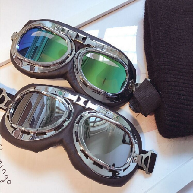 Anti-UV And Vintage Motorcycle Goggles Rider Sunglasses (ESG18824)