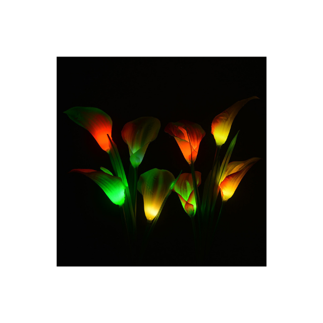 Solar LED Calla Lily Flower Stake Light (ESG16586)