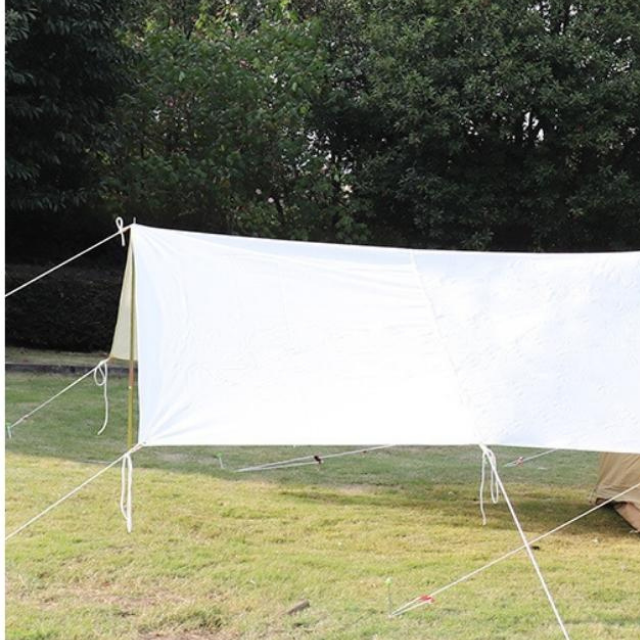 White Cable Reinforced Outside Shade Sail