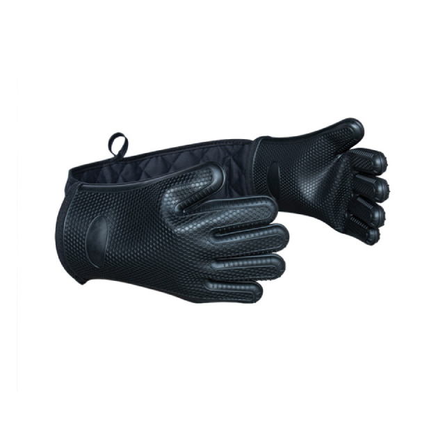 Heat Resistant Silicone Double Insulation Pad Kitchen Oven Connected Gloves (ESG11878)